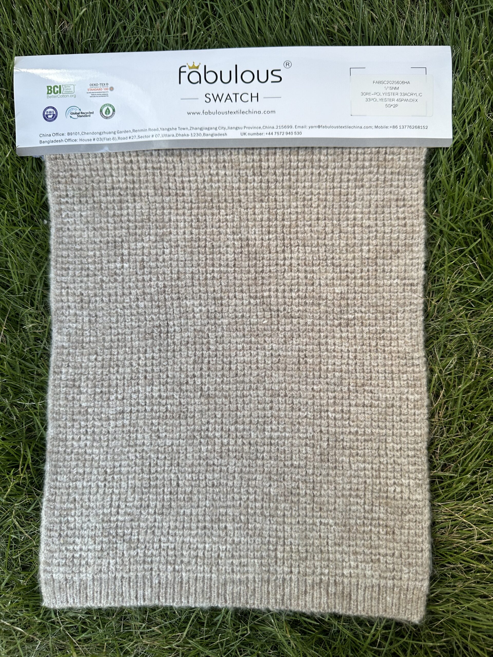 1/15NM 30RE-POLYESTER 33ACRYLIC 33POLYESTER 4SPANDEX