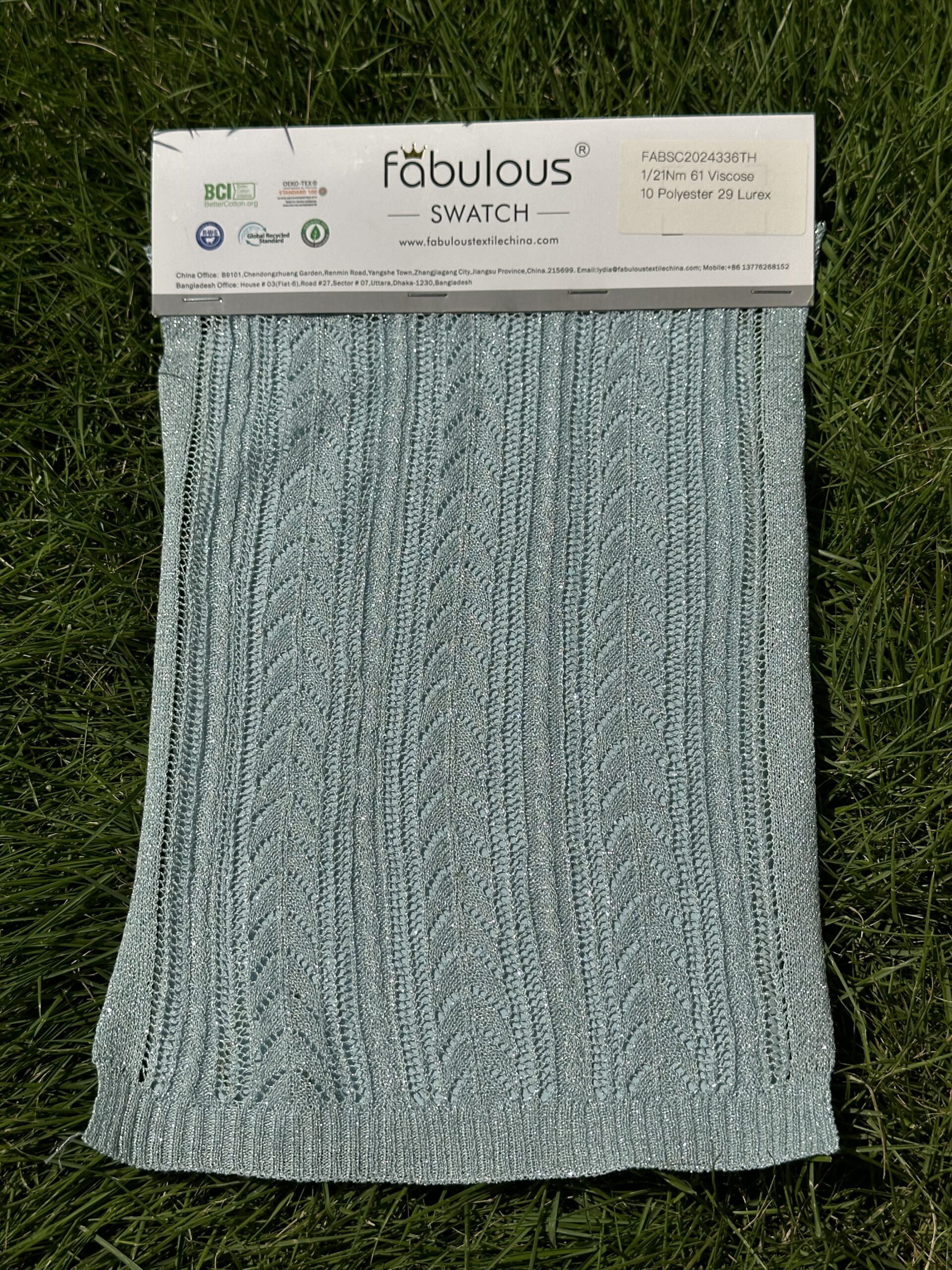 1/21NM 61VISCOSE 10POLYESTER 29LUREX