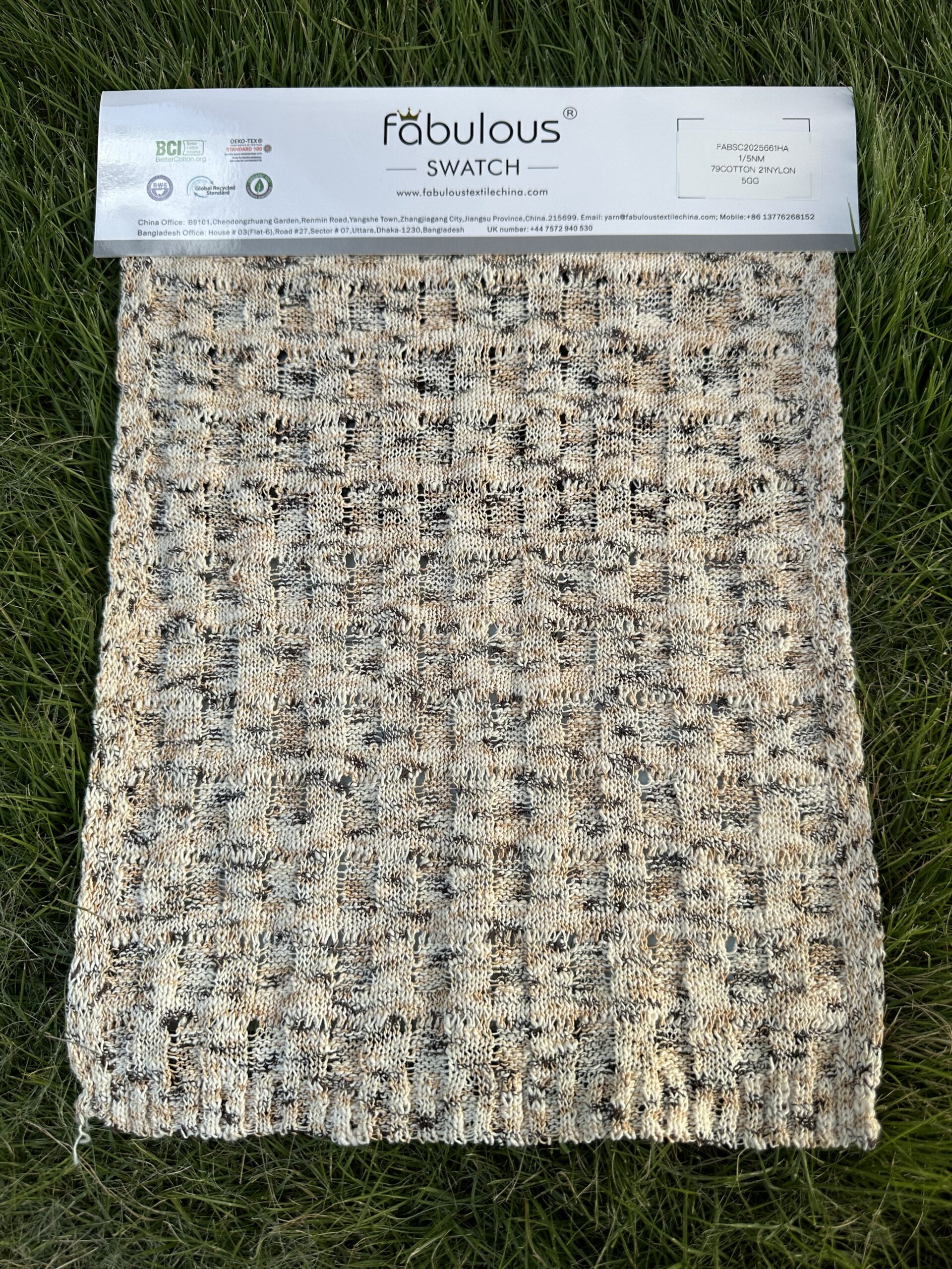 1/5NM 79COTTON 21NYLON 5GG