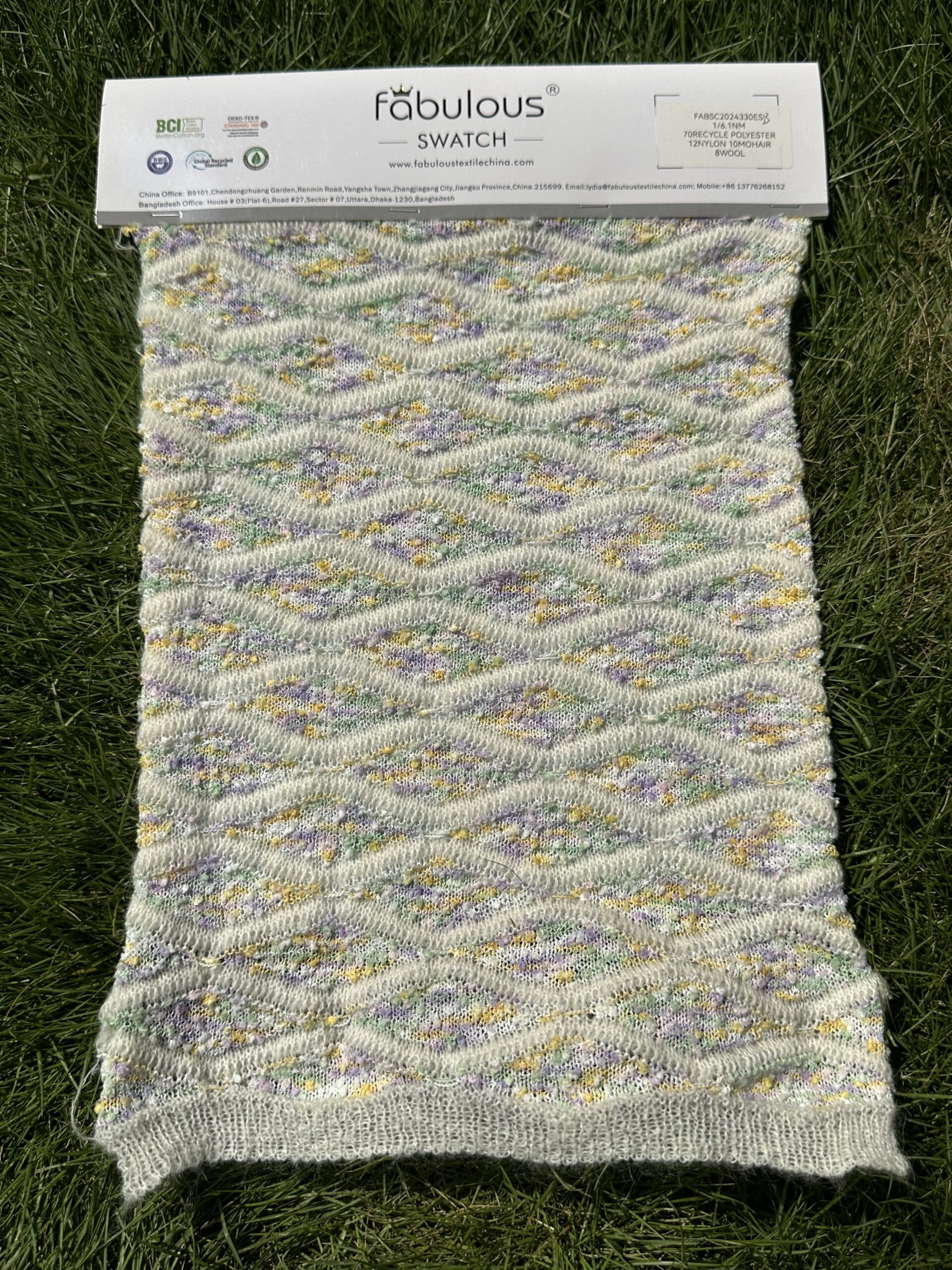 1/6.1NM 70RE-POLYESTER 12NYLON 10MOHAIR 8WOOL