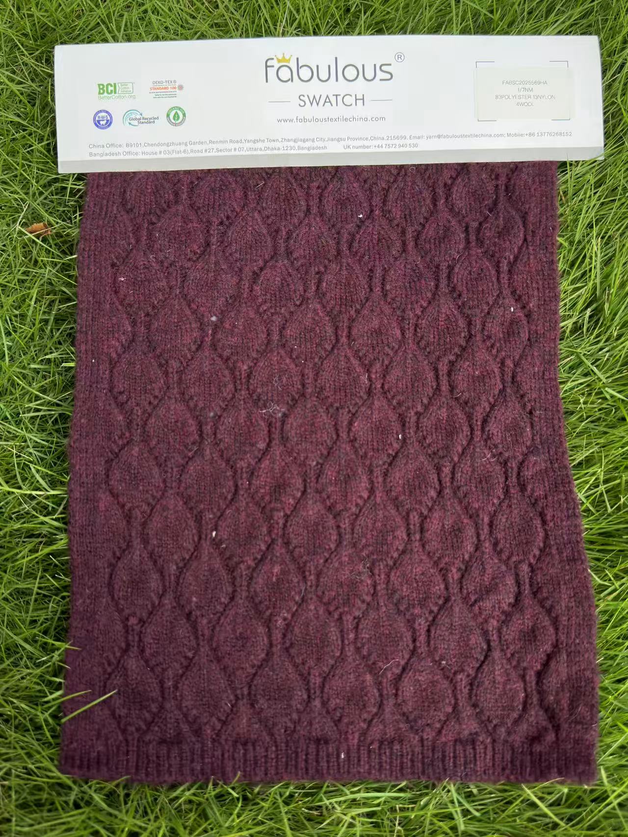 1/7NM 83POLYESTER 13NYLON 4WOOL