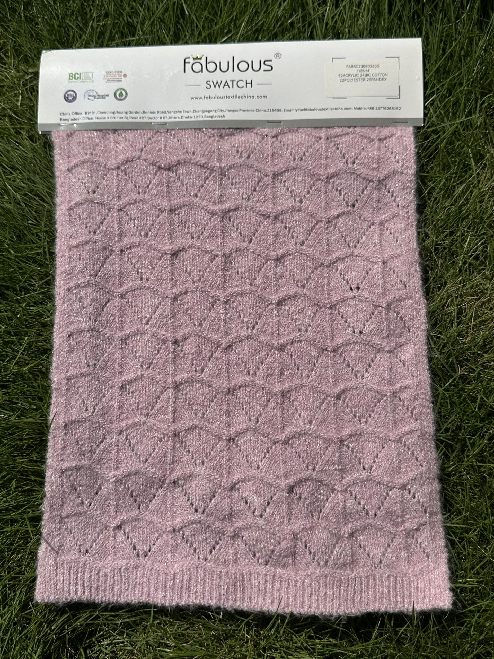 1/8NM 52ACRYLIC 24BIC COTTON 22POLYESTER 2SPANDEX