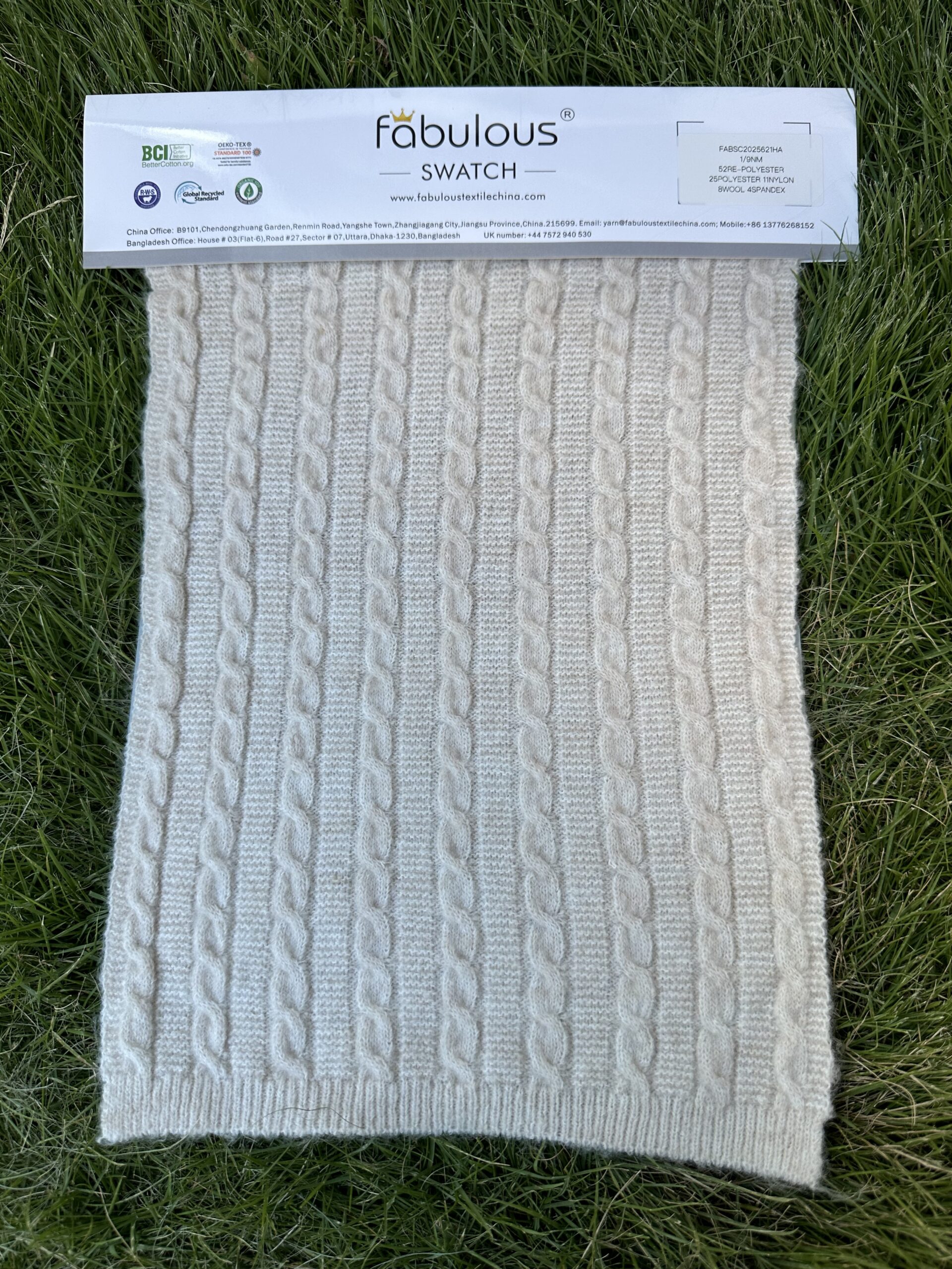 1/9NM 52RE-POLYESTER 25POLYESTER 11NYLON 8WOOL 4SPANDEX