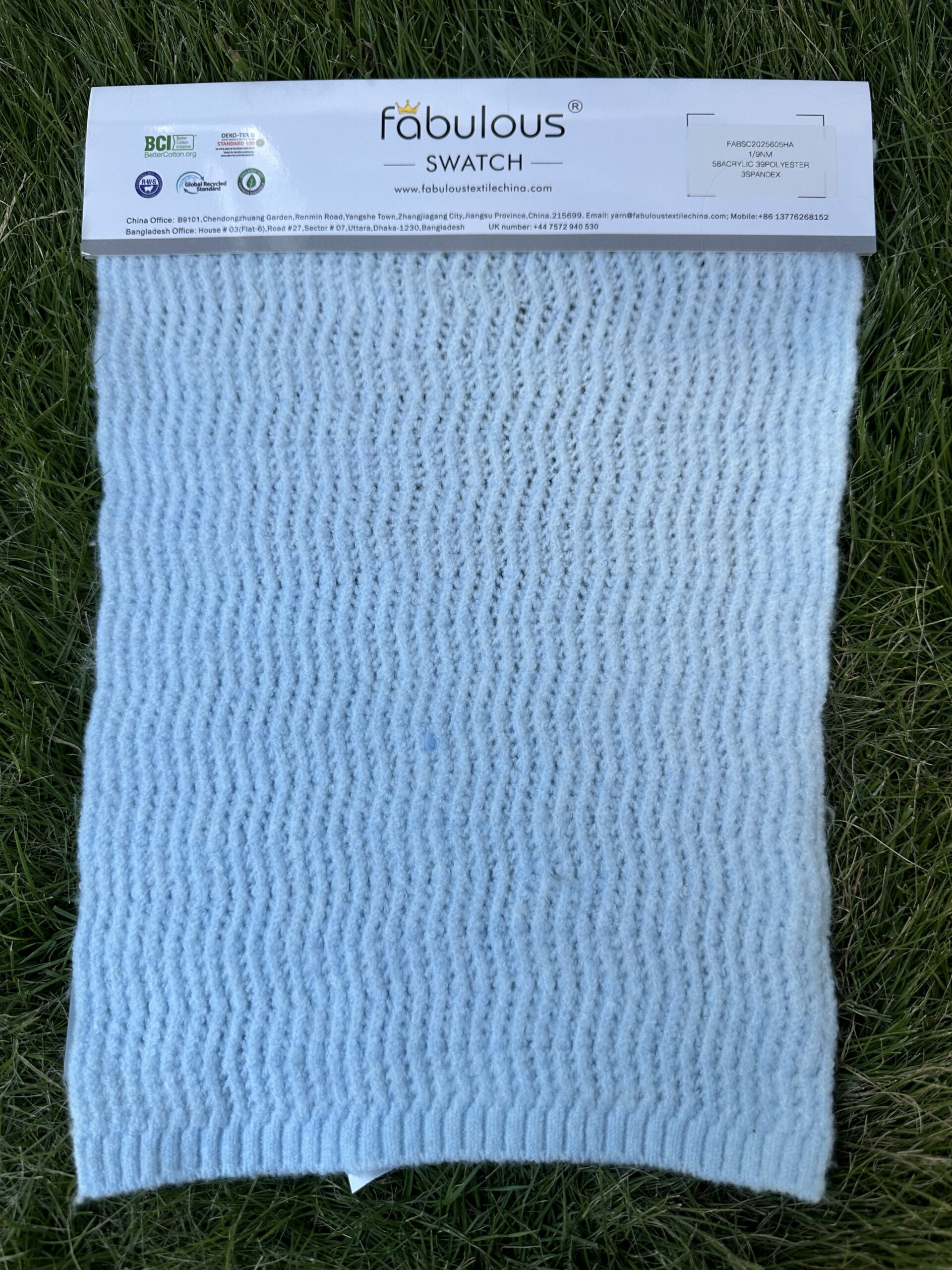 1/9NM 58ACRYLIC 39POLYESTER 3SPANDEX