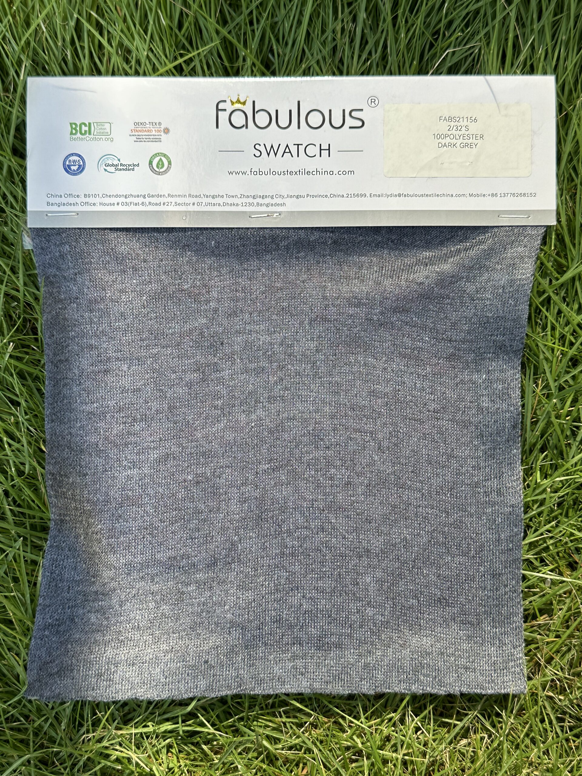 2/32'S 100POLYESTER DARK GREY