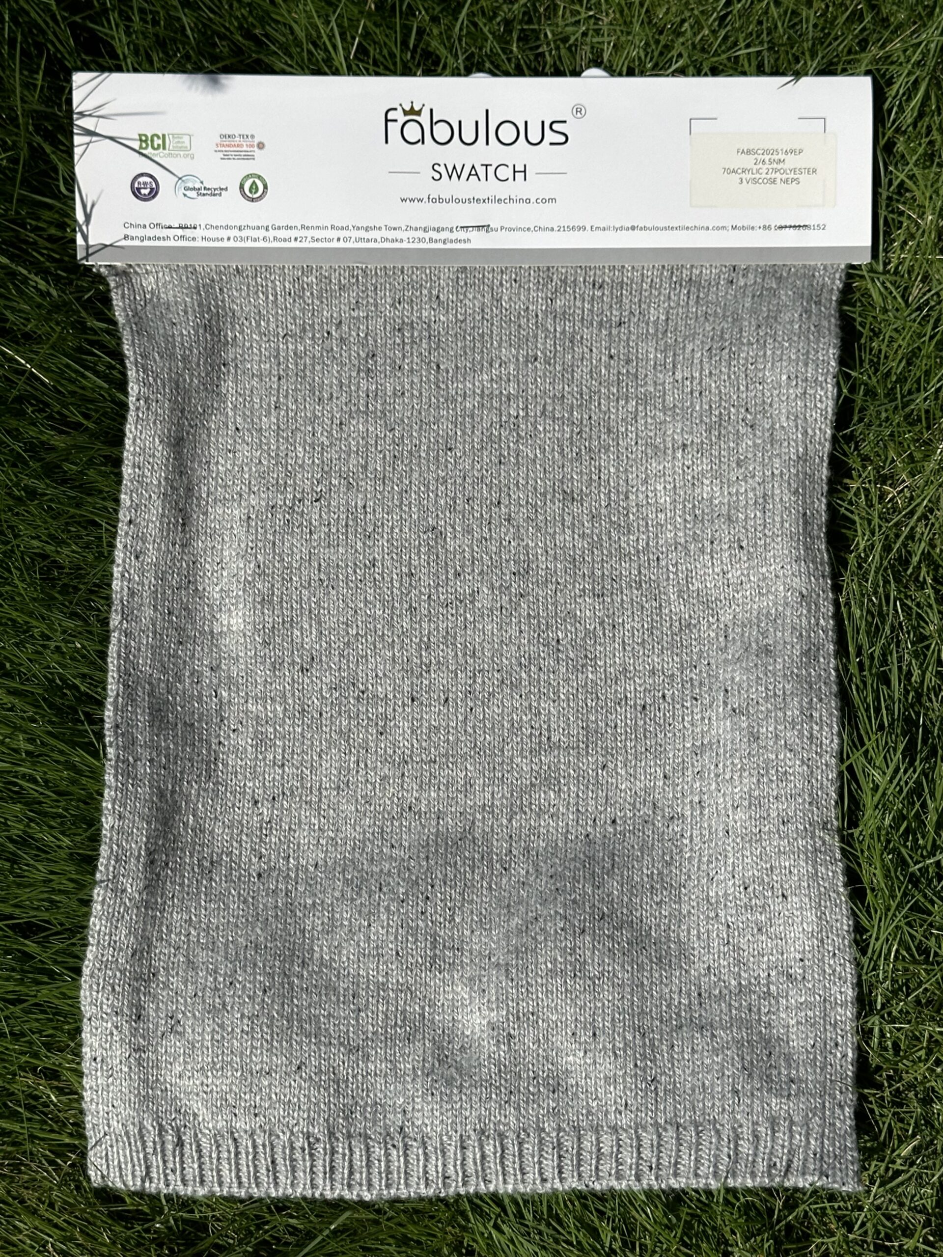 2/6.5NM 70ACRYLIC 27POLYESTER 3VISCOSE NEPS