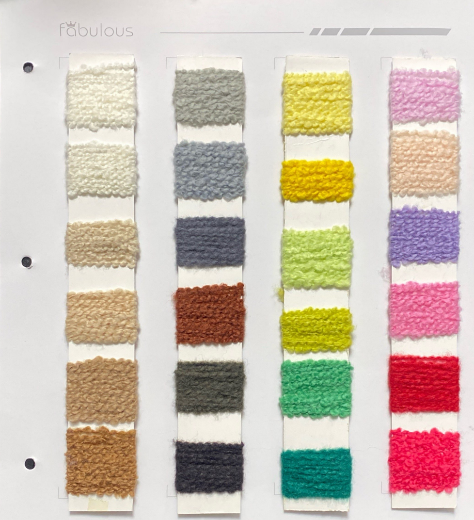 FABSC2025339KC Boucle Yarn 1/2.6NM 81WOOL 13ACRYLIC 6NYLON
