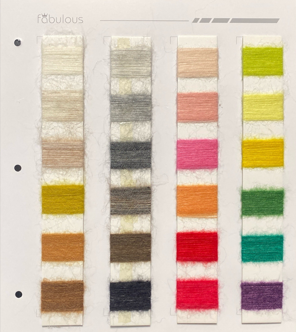 FABSC2025352JQ Mossy Yarn 1/22NM 33KID MOHAIR 33WOOL 34NYLON